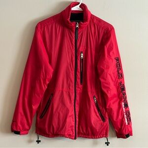 Polo Ralph Lauren Men's Red Jacket Size Medium Y2K